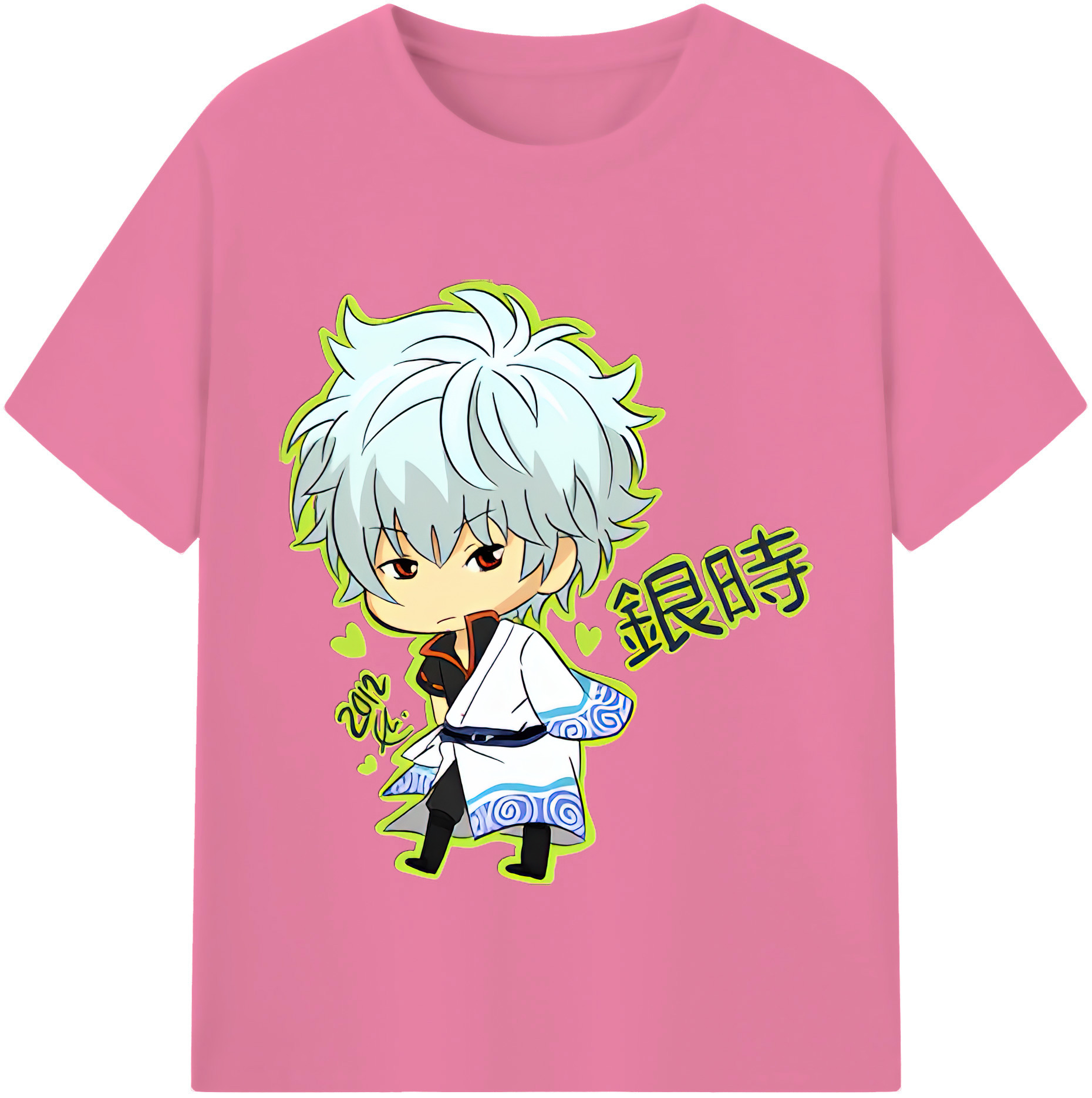 （画像用） ぎんたま 坂田銀時（さかたぎんとき） 神楽 志村新八（しむら しんぱち） GINTAMA Sakata Gintoki Kagura Shimura Shinpachi 綿100％半袖Tシャツ（フロントプリント）